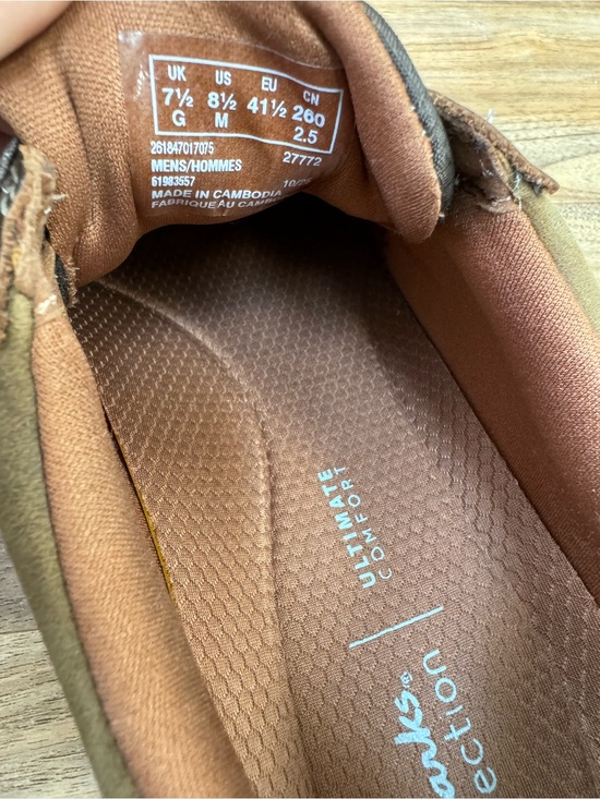 Clarks Collection Ultimate Comfort Brown Nubuck Leather Lace-Up Casual Men’s 8.5 main image 5